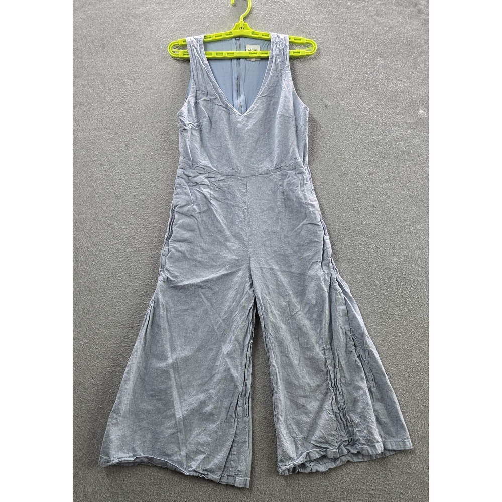 Hoodlamb Women Jumpsuit M‎ Gray Hemp Organic Cotton Wide Leg